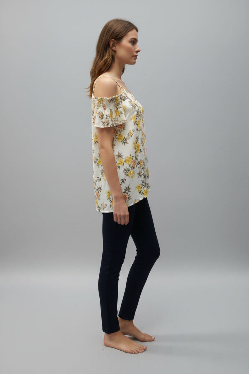 OPEN SHOULDER SH0RT SLEEVE TOP T5068*