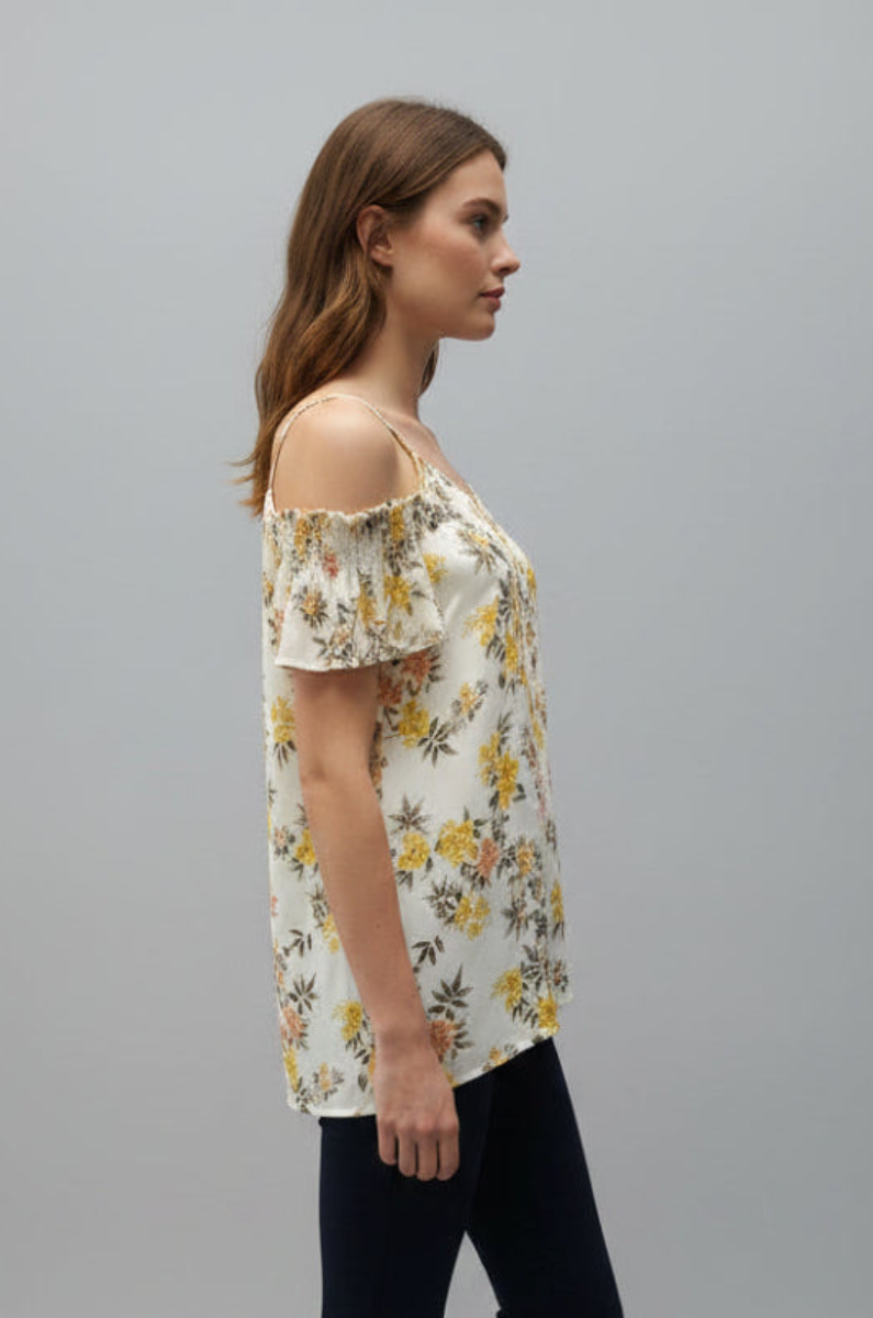 OPEN SHOULDER SH0RT SLEEVE TOP T5068*