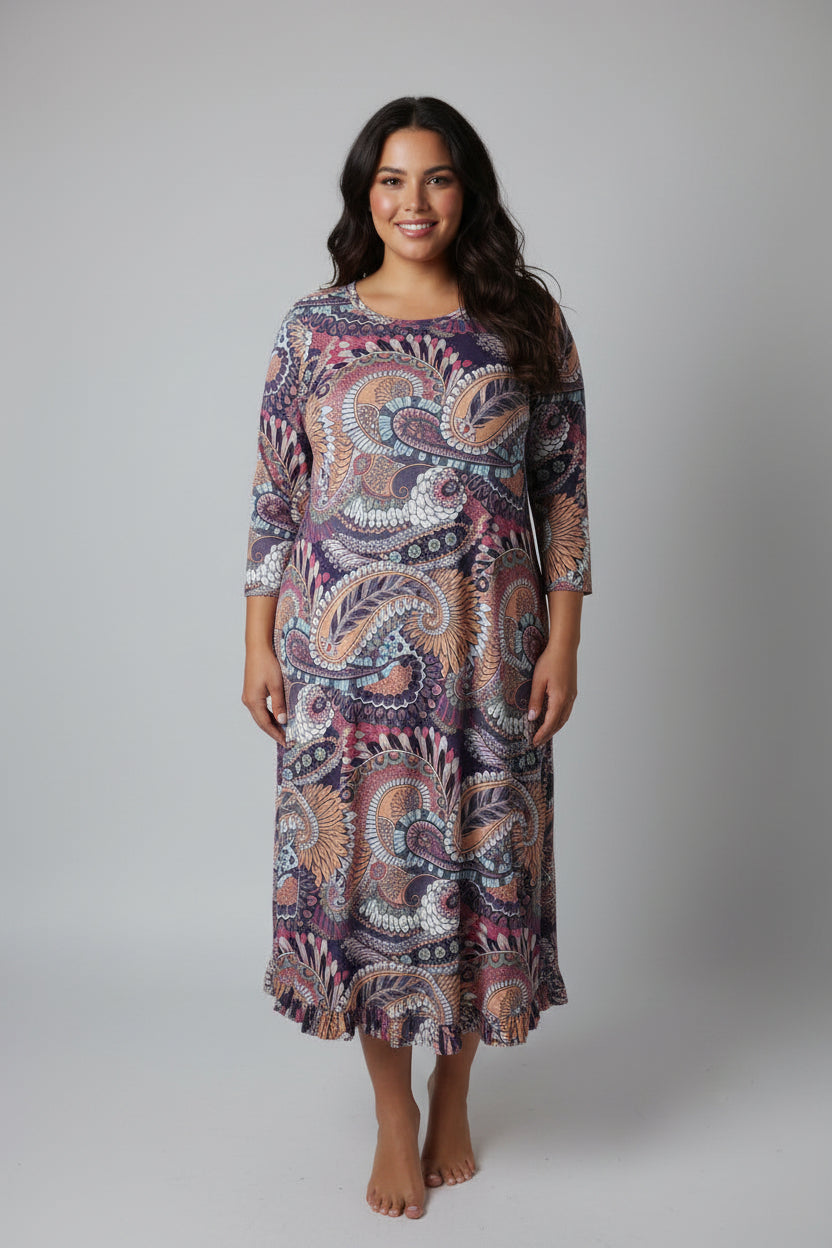 PLUS MODEST MIDI DRESS WITH SIDE POCKETS* Stylish Wholesale PLUS MODEST MIDI DRESS WITH SIDE POCKETS* Stylish Wholesale