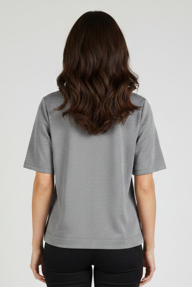 GRAY SHORT SLEEVES TOP TS13909SA-