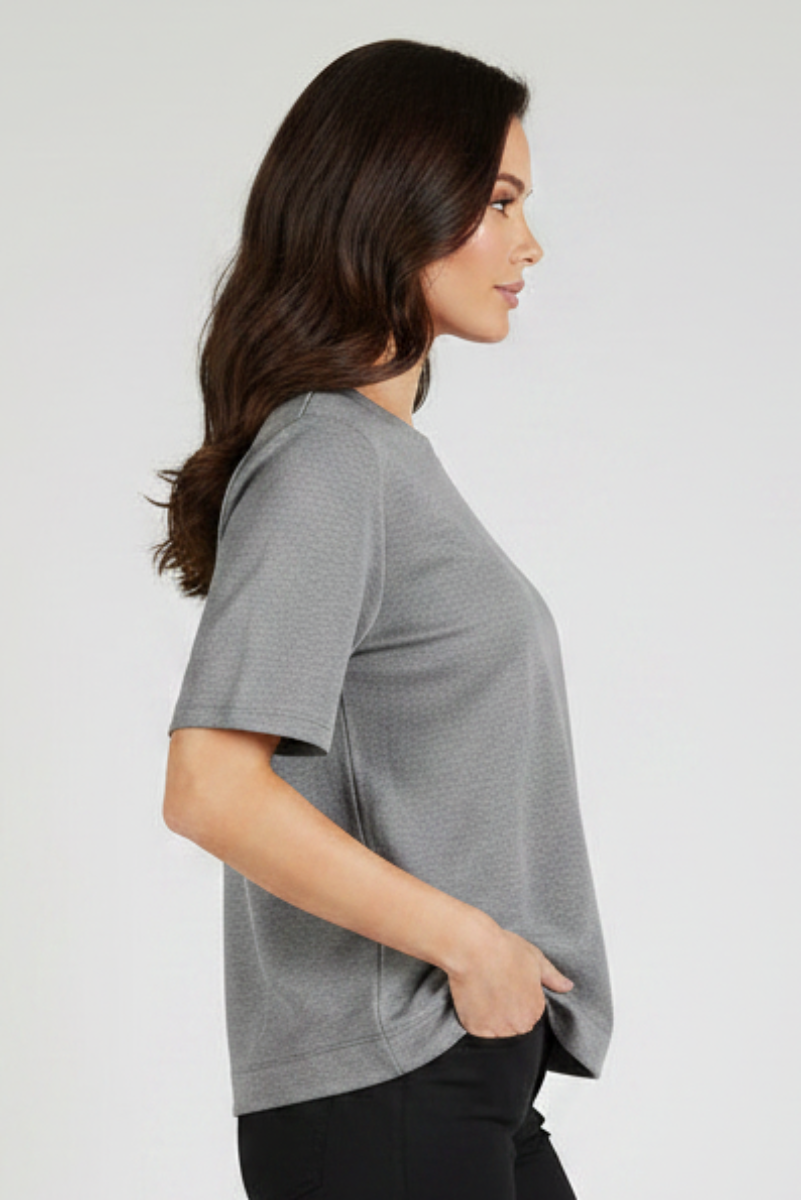 GRAY SHORT SLEEVES TOP TS13909SA-