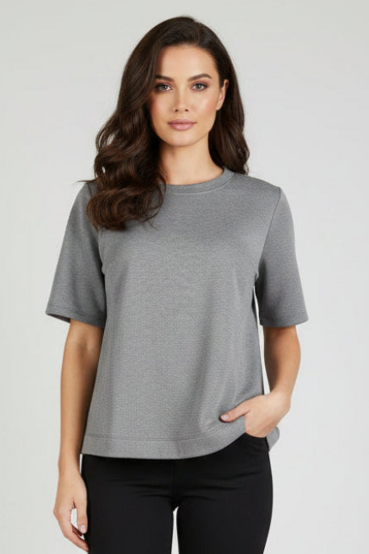 GRAY SHORT SLEEVES TOP TS13909SA-