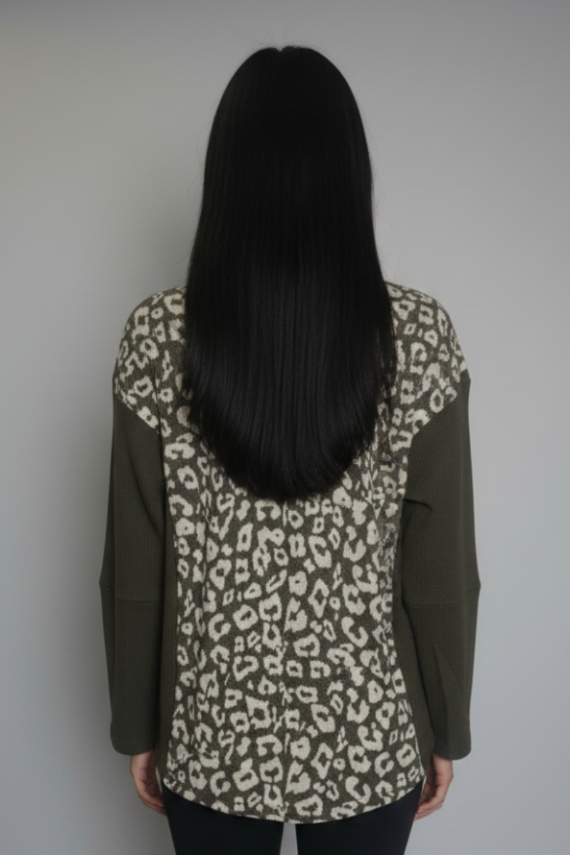 V-NECK LONG SLEEVE KNIT TOP TY12960NPA