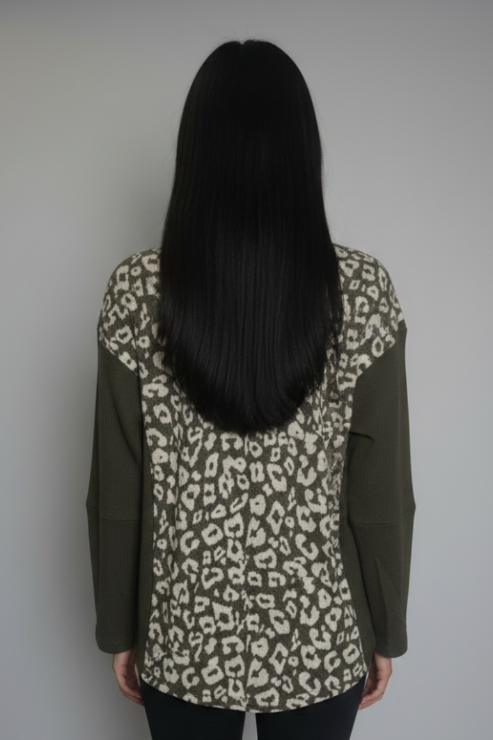 V-NECK LONG SLEEVE KNIT TOP TY12960NPA