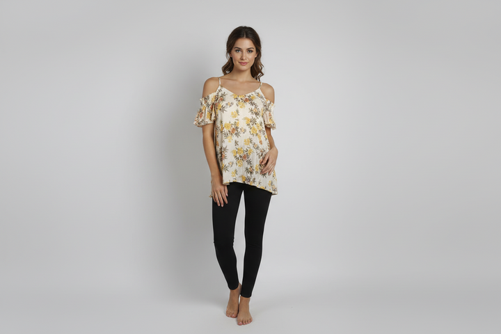 OPEN SHOULDER SH0RT SLEEVE TOP T5068-