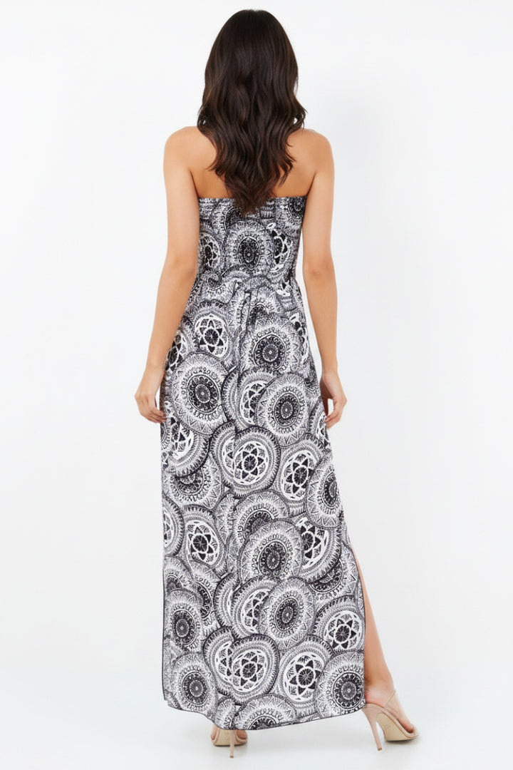 GEOMETRIC PATTERN MAXI DRESS