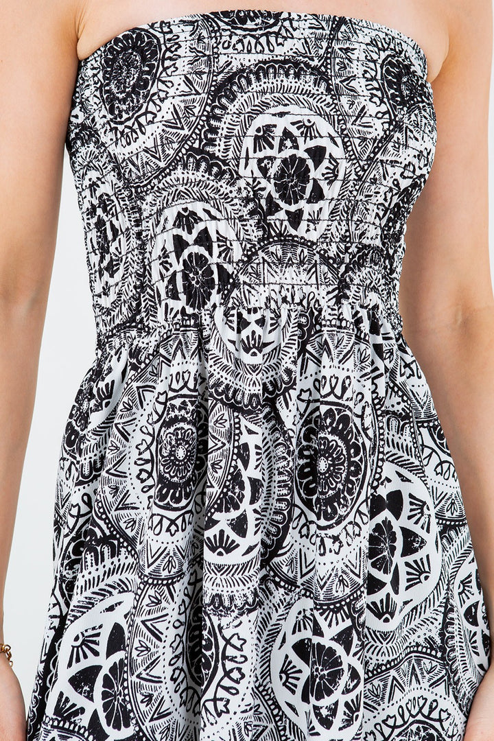 GEOMETRIC PATTERN MAXI DRESS