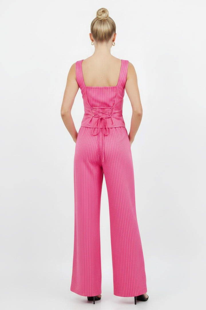 STRIPED VEST TOP & PANTS MATCHING SET-SLISJ3125