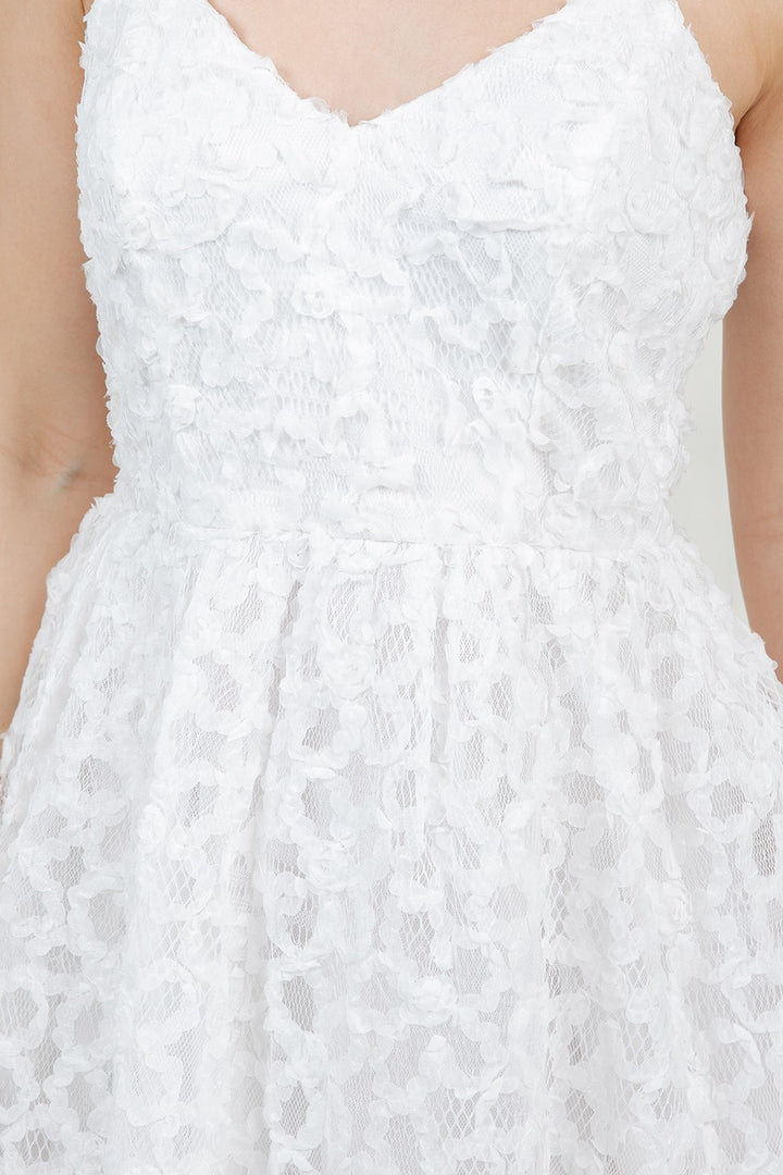 FIT & FLARE EYELET MINI DRESS-SLISD3123
