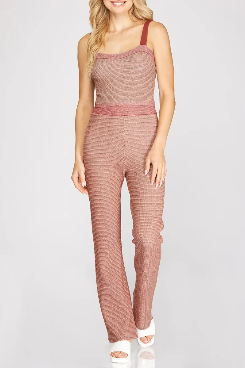 HIGH ELASTIC WAIST LONG SWEATER PANTS