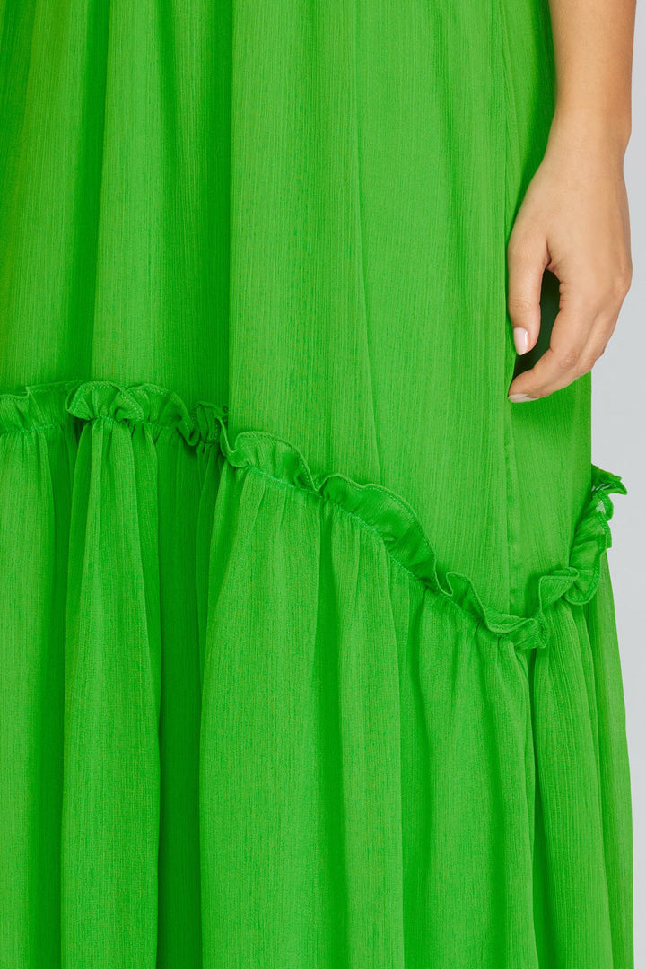 WOVEN CAMI DRESS WITH ELASTIC WAIST