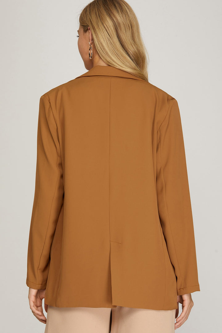 SINGLE BREASTED WOVEN BLAZER