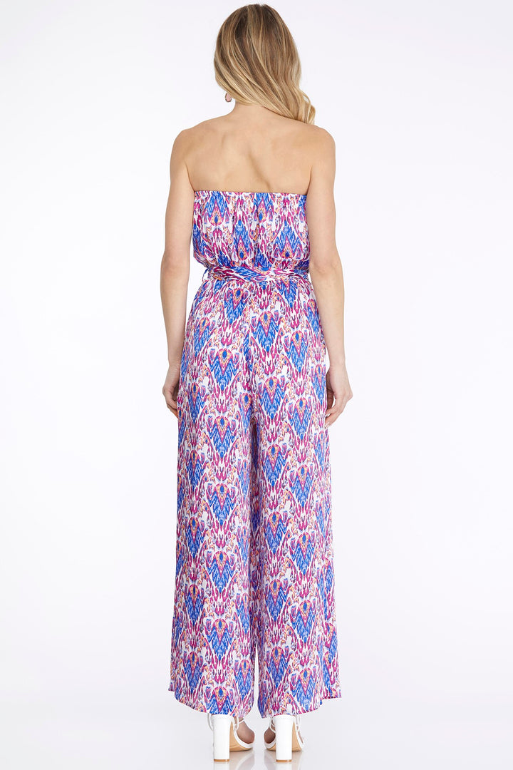 STRAPLESS TUBE W/WAIST TIE & POCKETS WOVEN JUMPSUIT