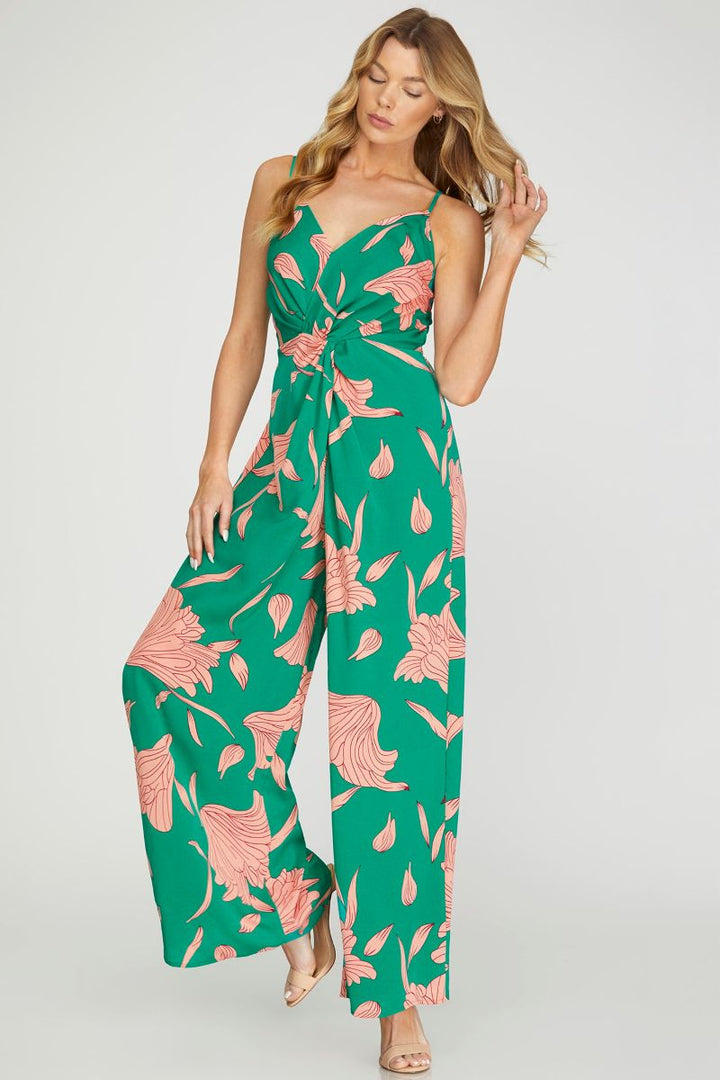 JADE SLEEVELESS FRONT TWIST DETAILED JUMPSUIT SKSY6599