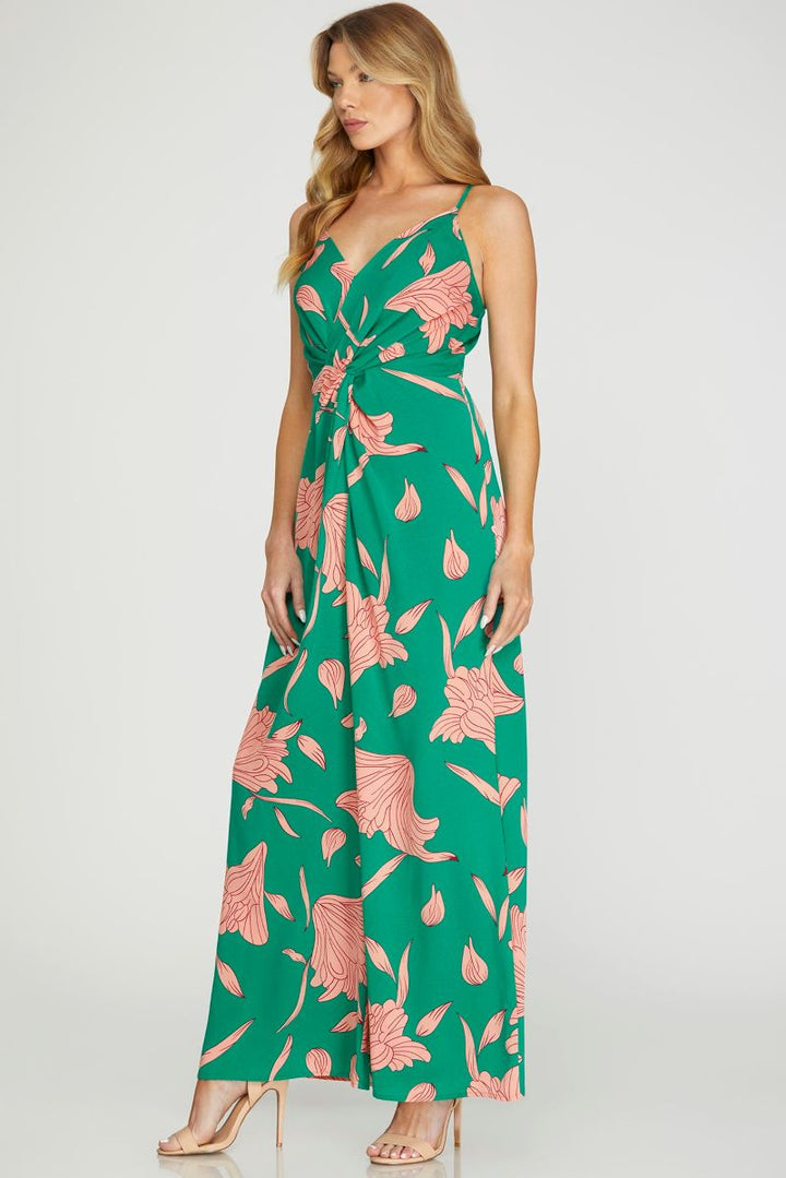 JADE SLEEVELESS FRONT TWIST DETAILED JUMPSUIT SKSY6599