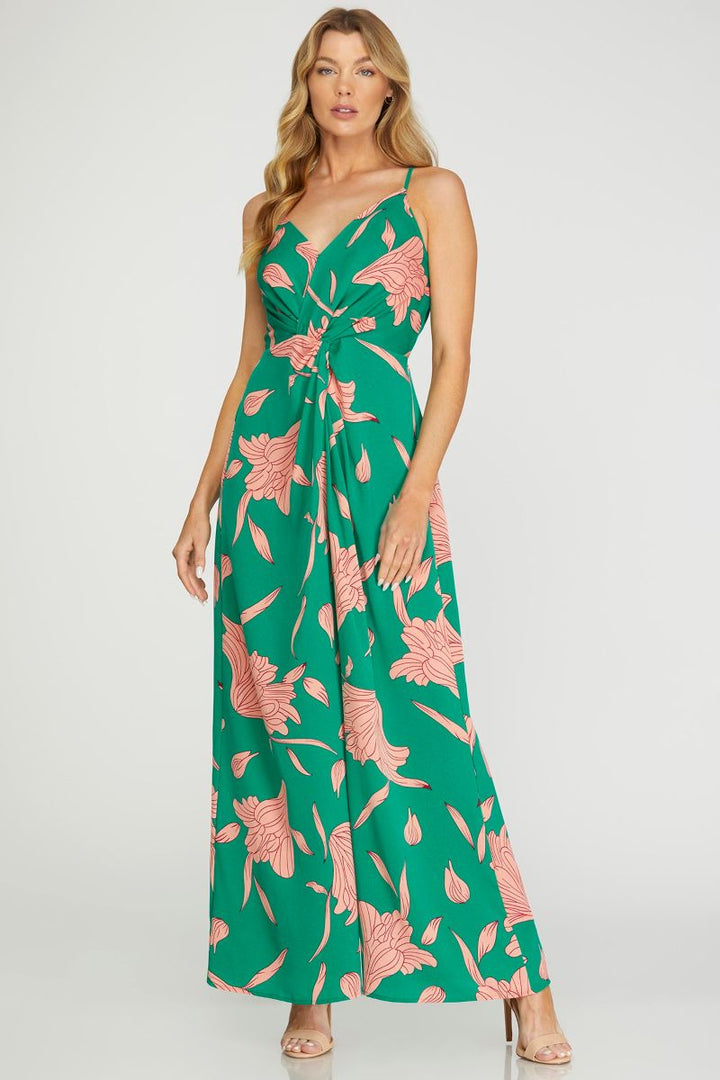 JADE SLEEVELESS FRONT TWIST DETAILED JUMPSUIT SKSY6599