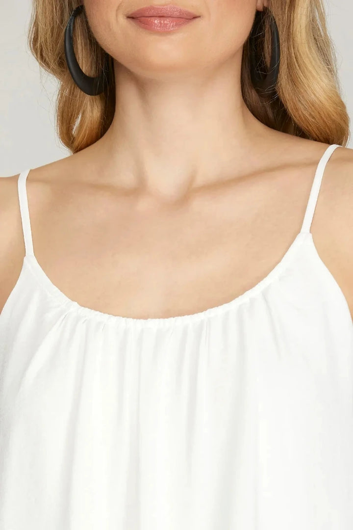 TIERED STRAP COLOR BLOCK WOVEN MINI DRESS