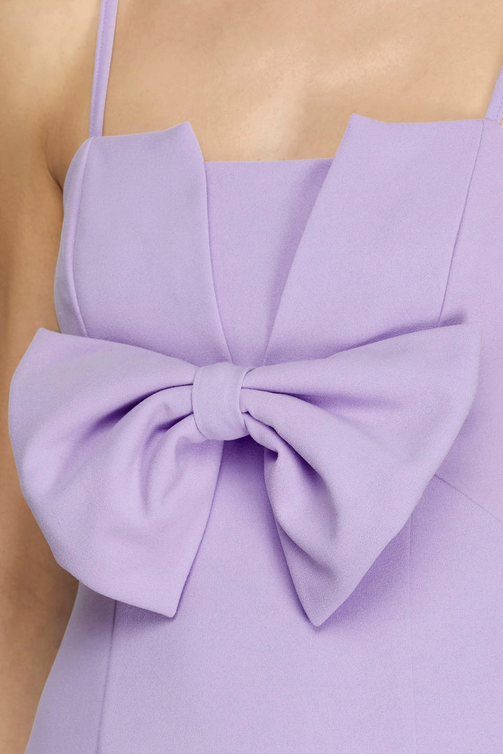 SLEEVELESS HEAVY KNIT DRESS WITH FRONT BOW DETAIL-SKSY6689