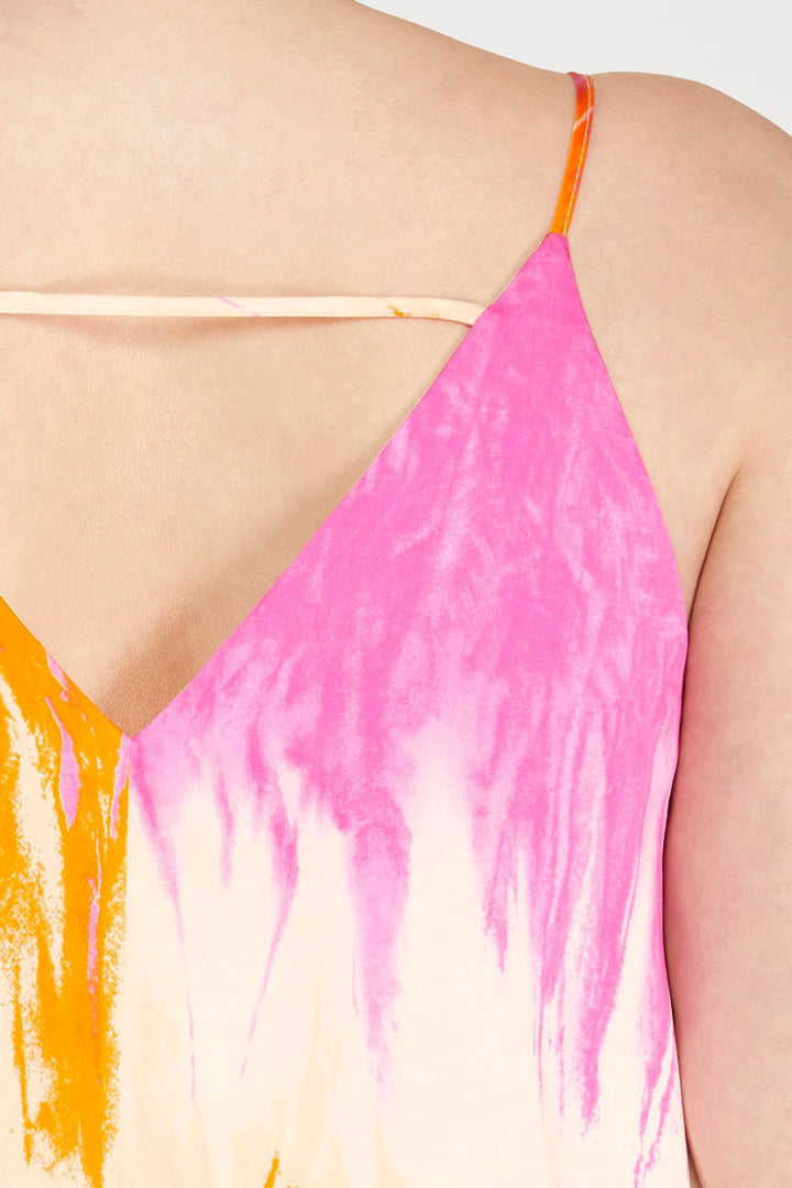 PINK PRINT CAMI WOVEN PLUS SIZE MAXI DRESS SKPSY6733