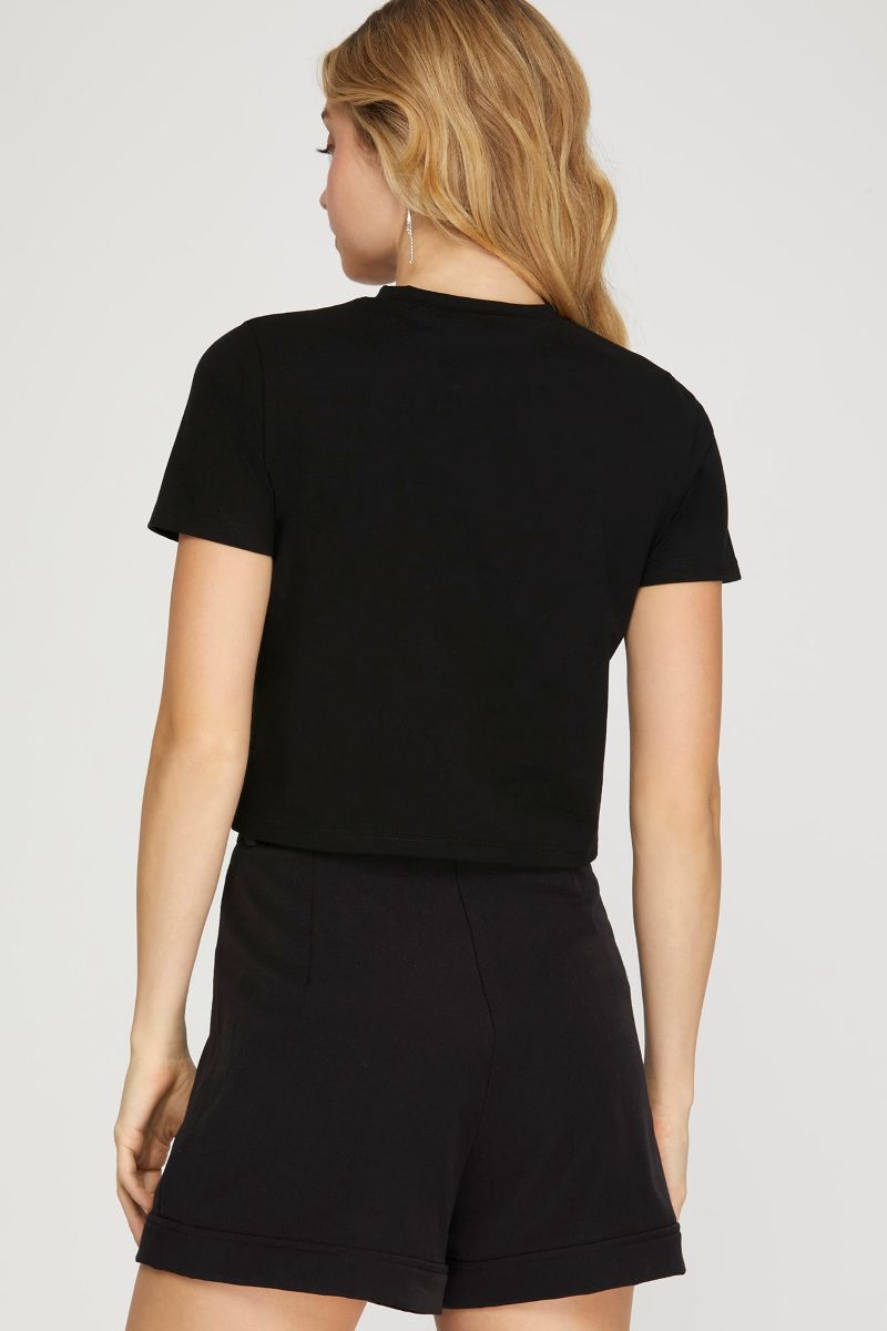 RHINESTONE EMBELLISHED DETAILED TOP