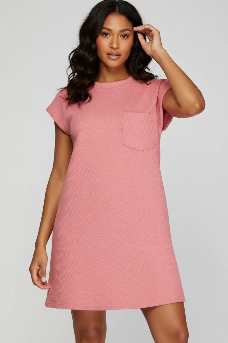 SLEEVELESS TEXTURED MINI DRESS SKSY7152