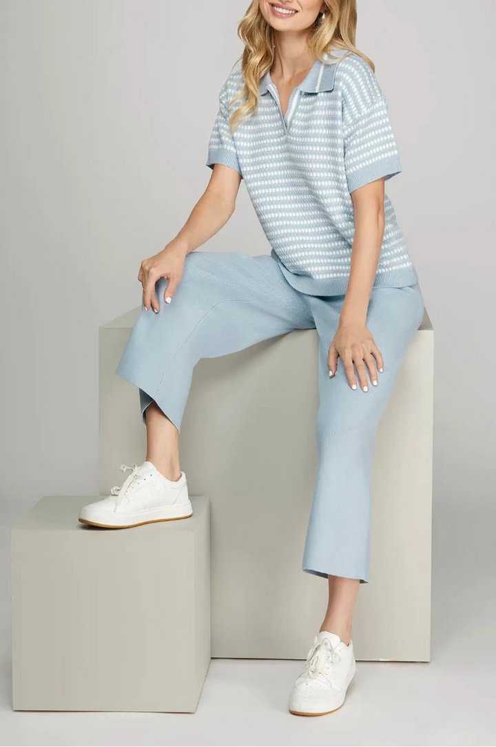 CAPRI SWEATER PANTS WITH ELASTIC WAIST TIE