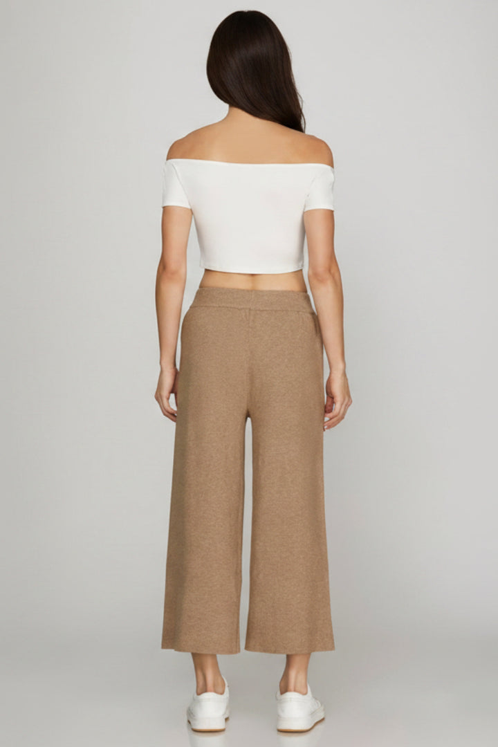 CAPRI SWEATER PANTS WITH ELASTIC WAIST TIE SKSY7956