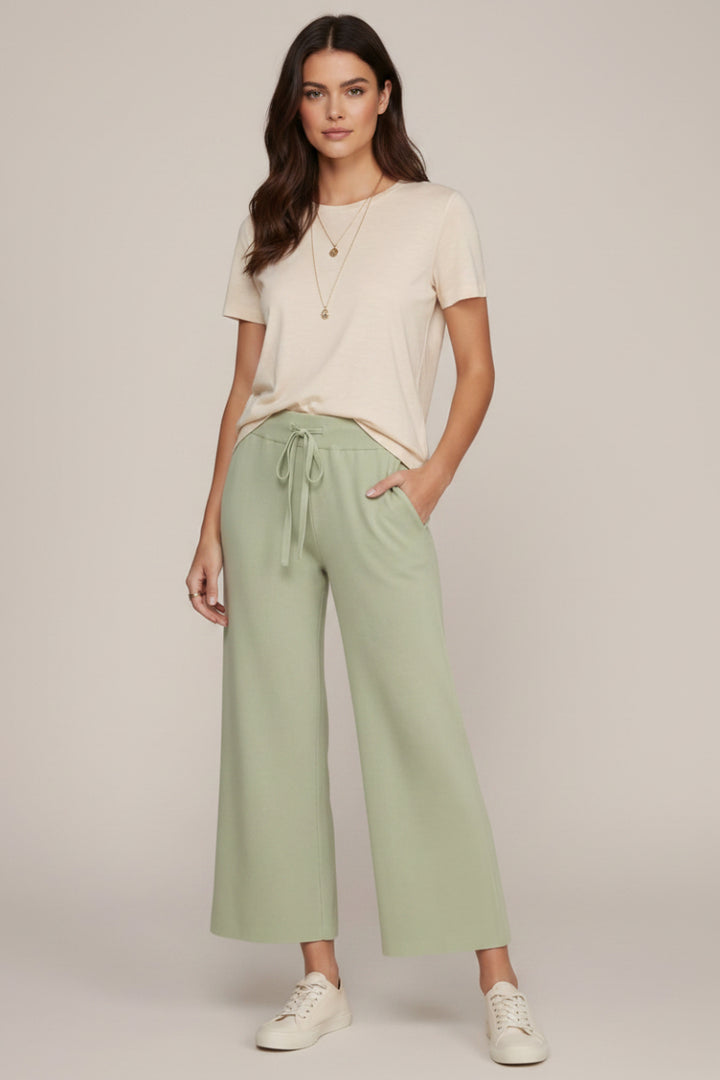 CAPRI SWEATER PANTS WITH ELASTIC WAIST TIE SKSY7956