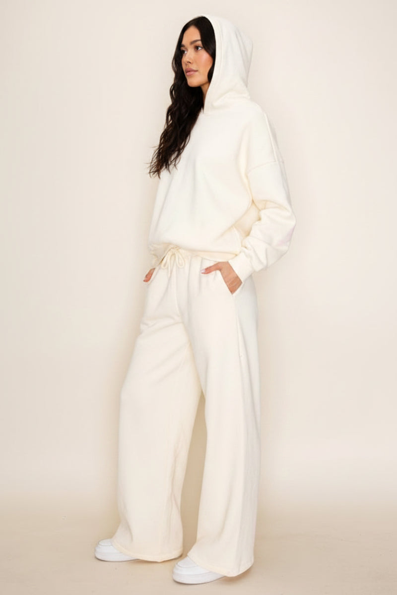 LONG SLEEVE SOLID KNIT SWEATER WITH HOODIE WBPT10074