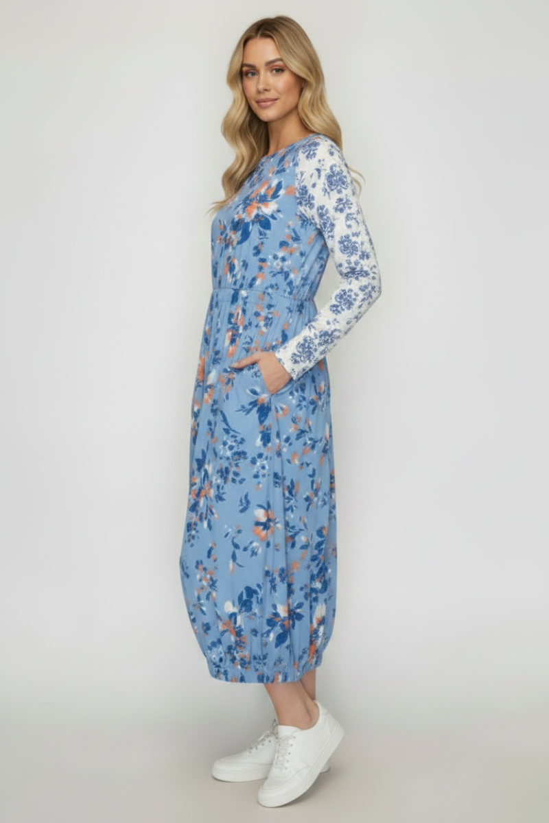 PLUS SIZE SLEEVELESS OVERALL MIDI DRESS