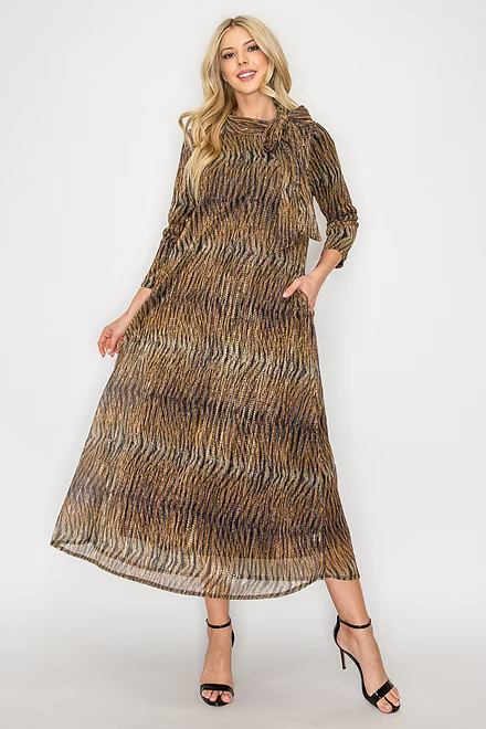 A LINE COCKTAILPLUS SIZE DRESS BOW TIE NECKLINE DETAIL