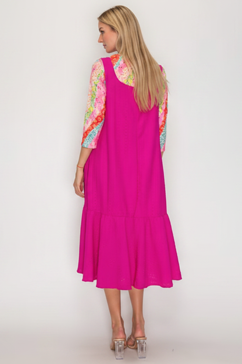 PLUS SIZE BUTTON STRAP DETAILS JUMPER MIDI DRESS SHMD7032