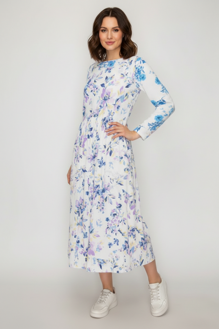 SLEEVELESS OVERALL MIDI DRESS