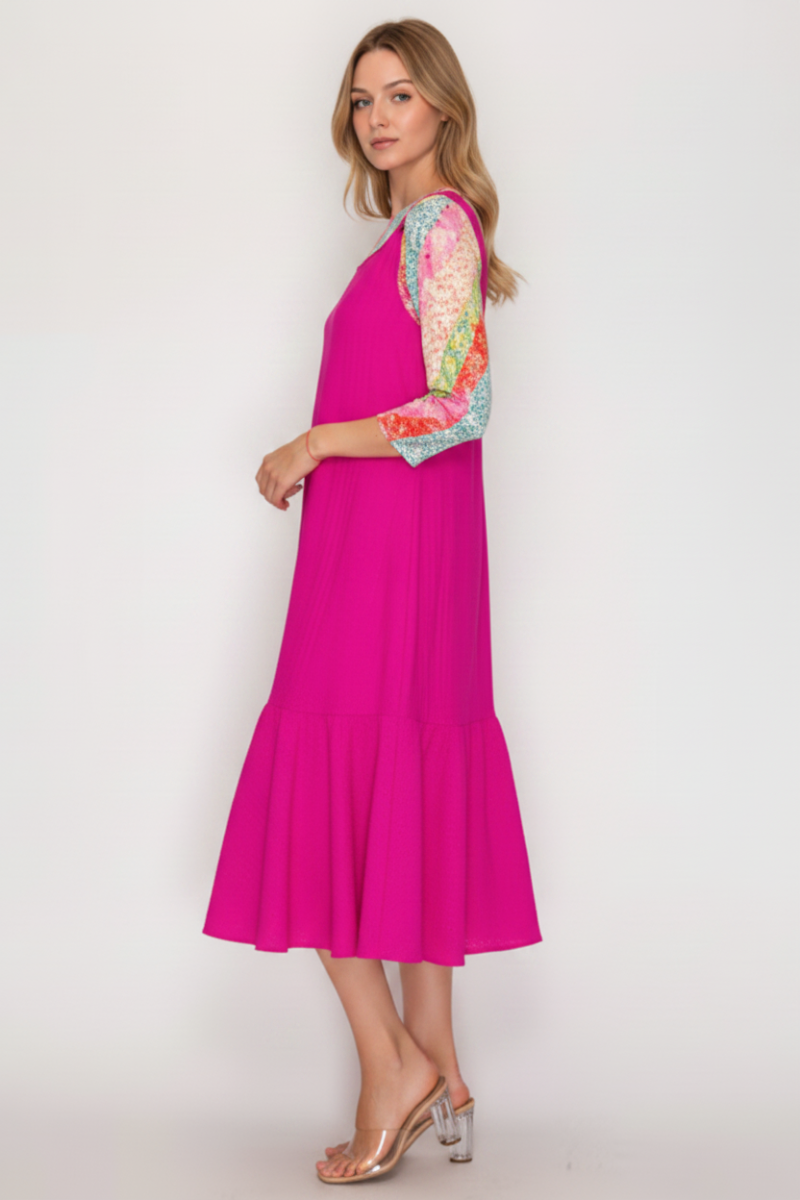 PLUS SIZE BUTTON STRAP DETAILS JUMPER MIDI DRESS SHMD7032