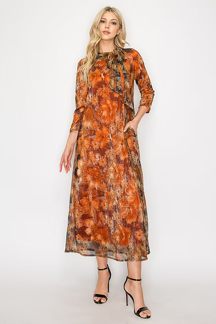 A LINE COCKTAIL DRESS BOW TIE NECKLINE DETAIL