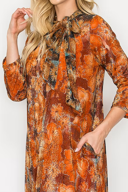 A LINE COCKTAIL PLUS SIZE DRESS BOW TIE NECKLINE DETAIL