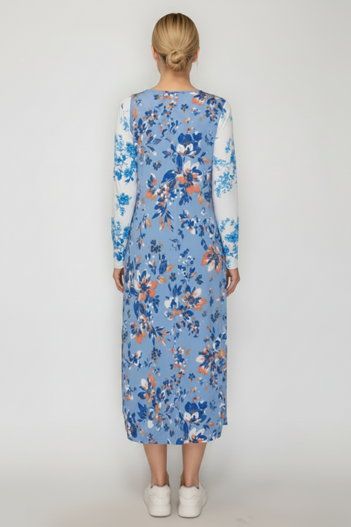 PLUS SIZE SLEEVELESS OVERALL MIDI DRESS