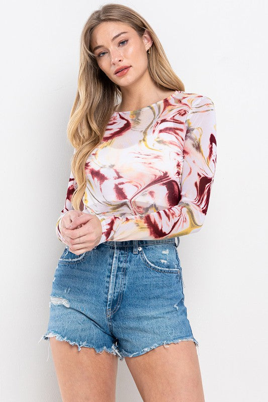 MUSTARD SUBLIMATION BODYSUIT   BY61043PC1