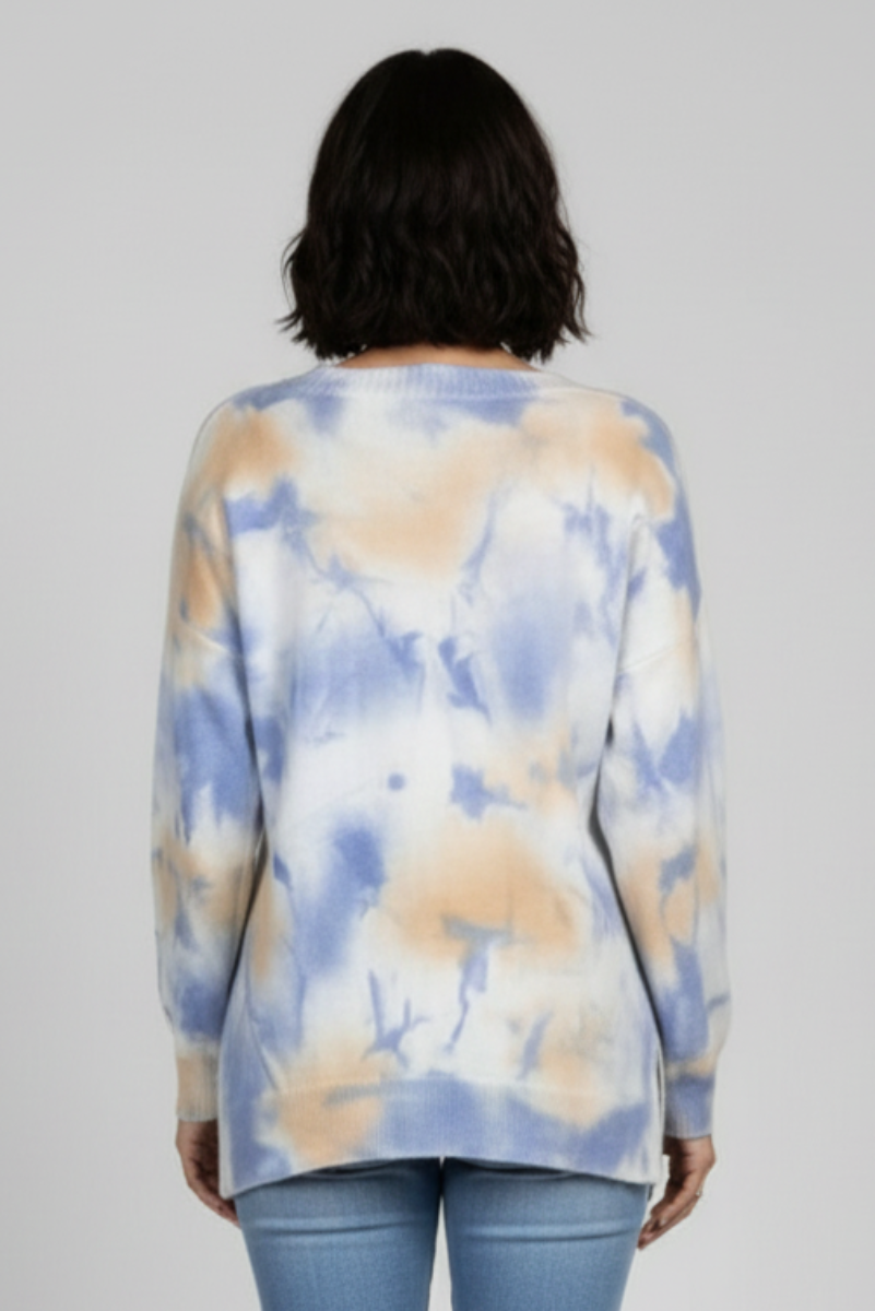 V-NECK LONG SLEEVES WITH SIDE SLIT SWEATER TI3841