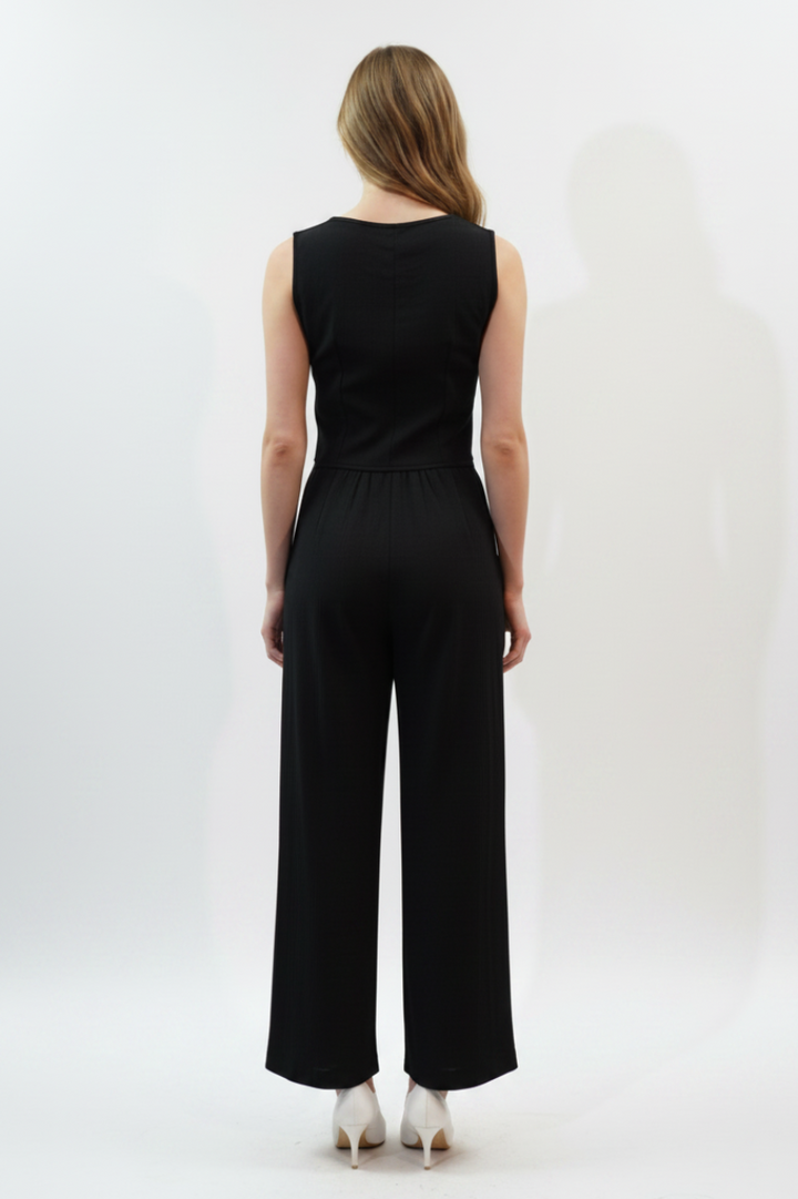 LINEN SLEEVE SOLID TOP AND PANTS SET. CHW027-1
