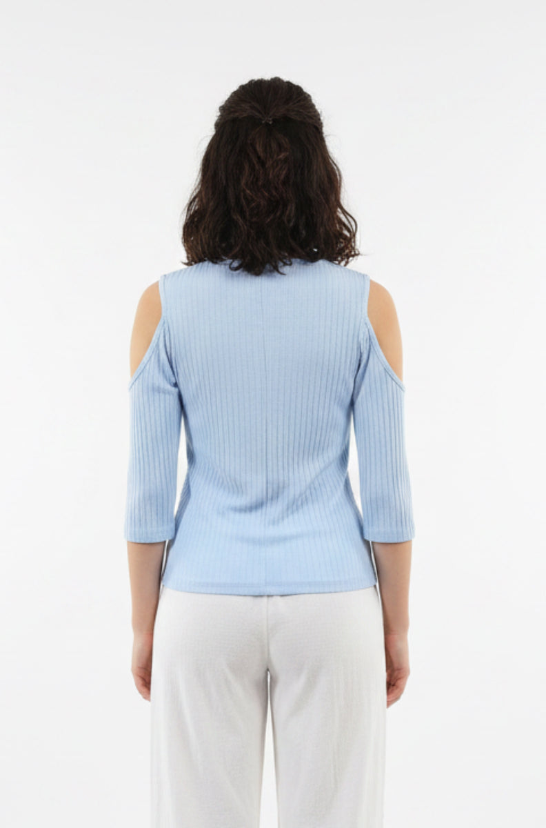 OPEN SHOULDERS 3/4 SLEEVES TOP T1000
