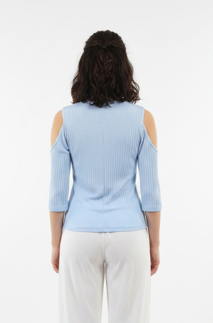 OPEN SHOULDERS 3/4 SLEEVES TOP T1000