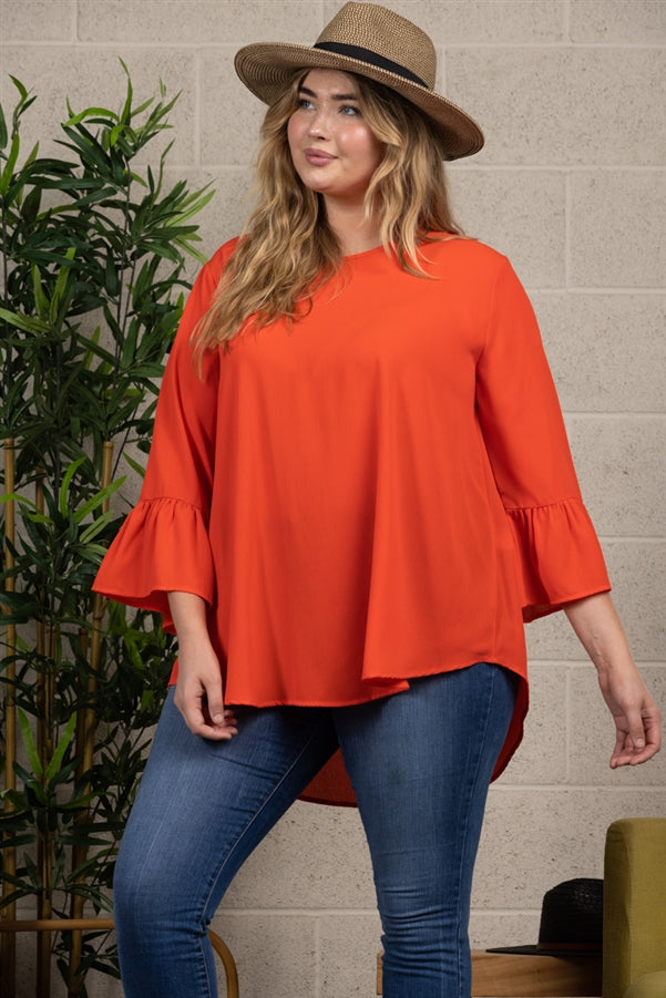 BELL LONG SLEEVES PLUS SIZE TOP