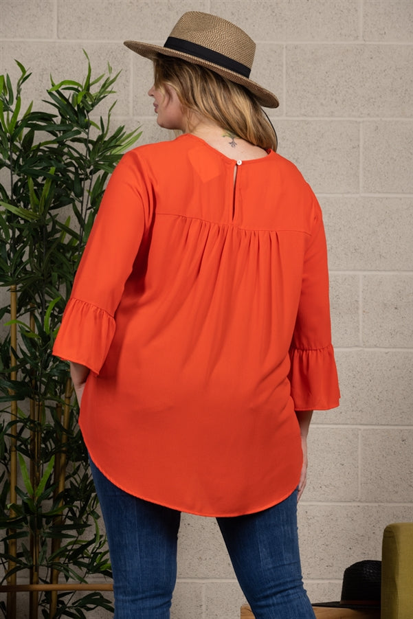 BELL LONG SLEEVES PLUS SIZE TOP