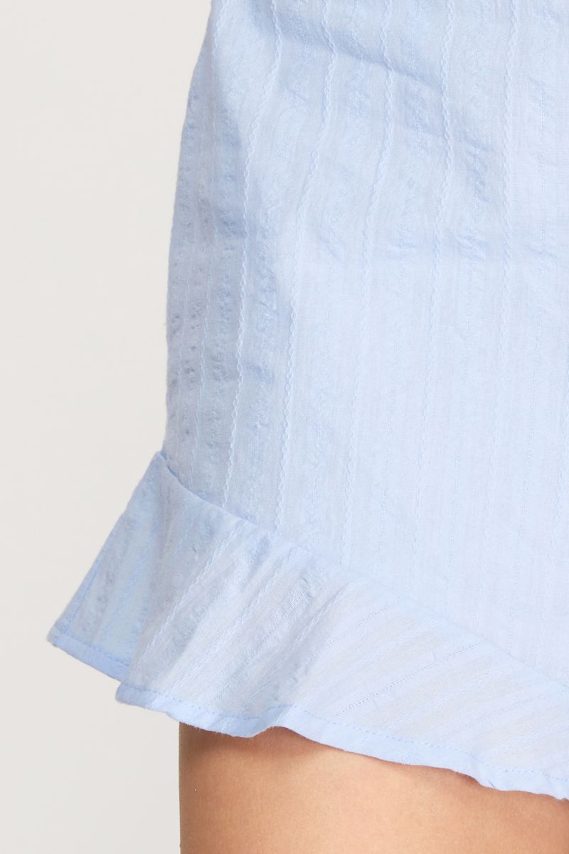 ICE BLUE JACQUARD W/ LINING WOVEN COTTON SHORTS SKSS8706