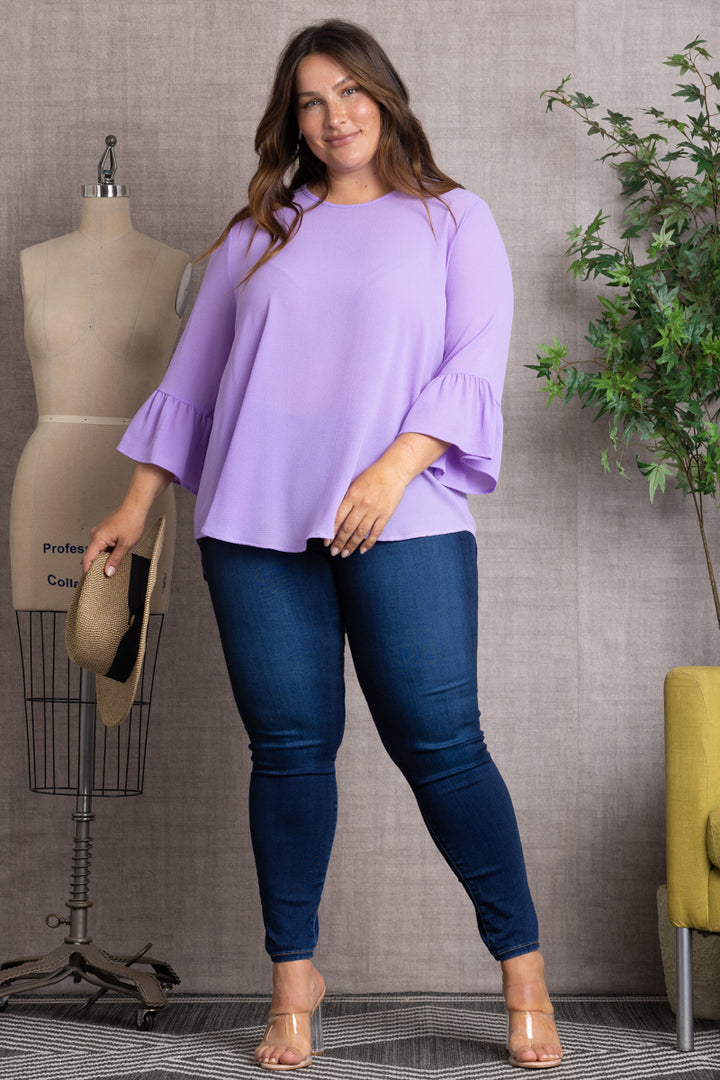 BELL LONG SLEEVES PLUS SIZE TOP
