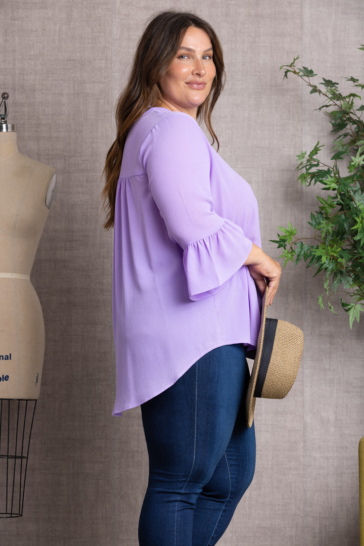 BELL LONG SLEEVES PLUS SIZE TOP