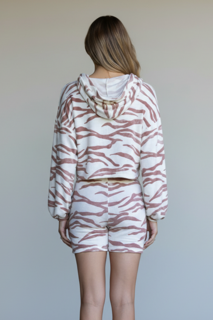 MUAVE HOODIE CROP TOP AND BIKE SHORT SET-BS02260 -