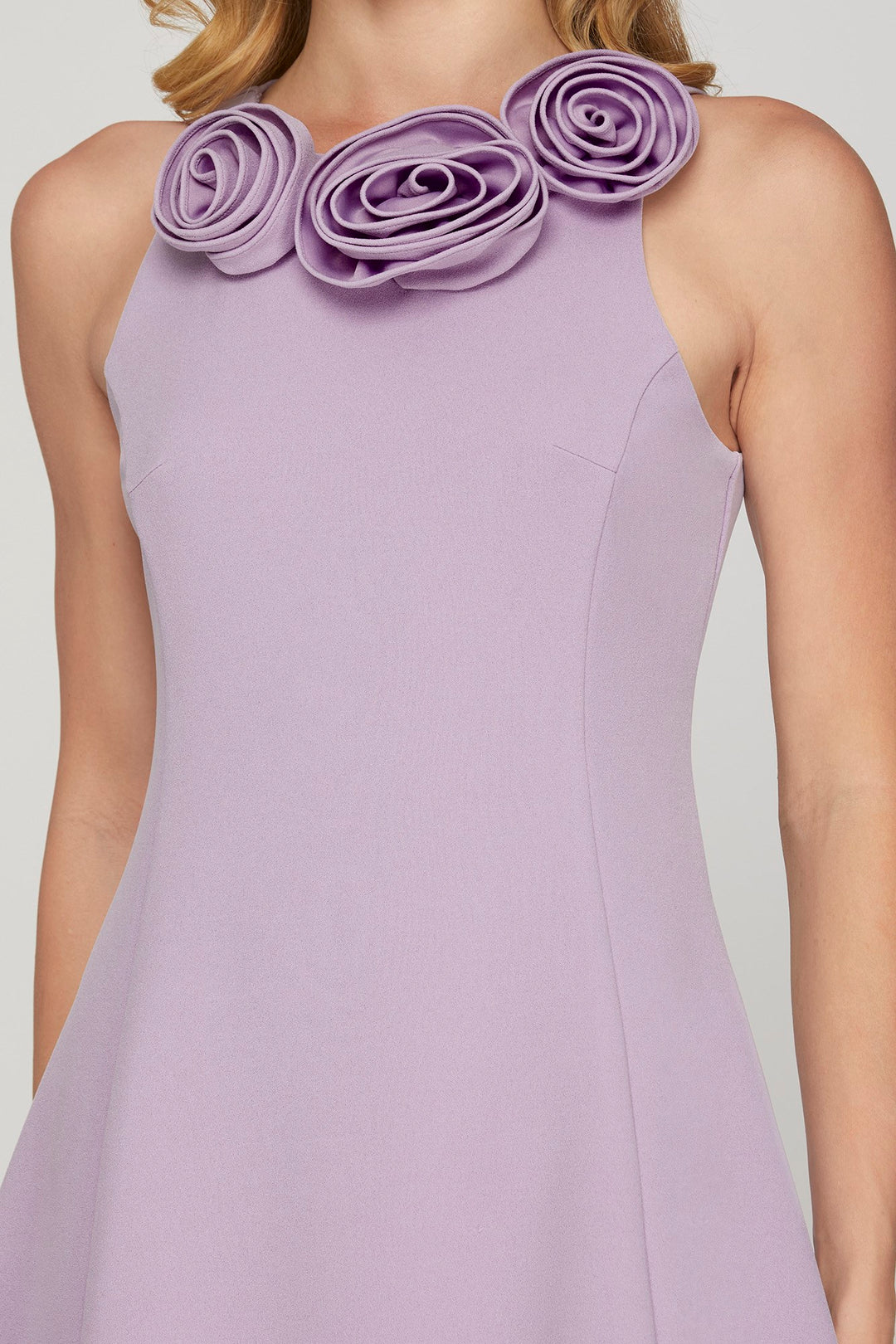 LILAC SLEEVELESS HEAVY KNIT MINI DRESS-SKSY8774
