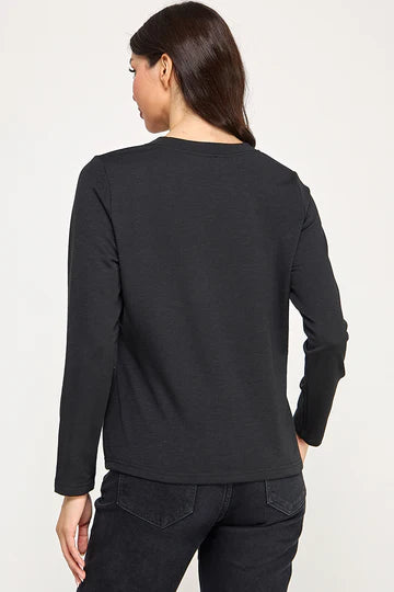 JEWELS STARS DETAILED LONG SLEEVES TOP AVT51199K